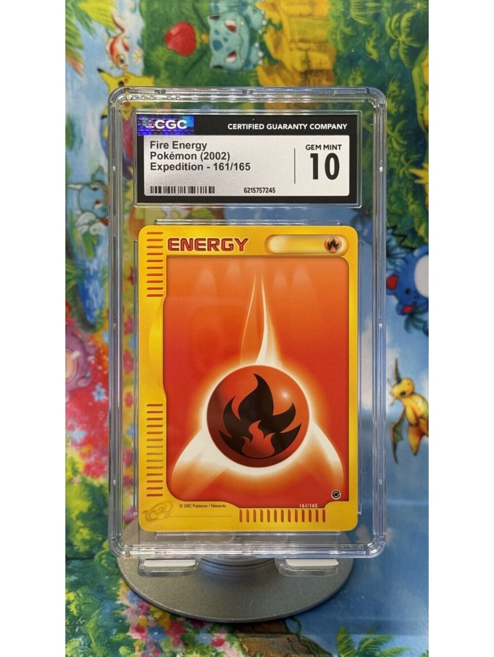 Fire Energy Pokémon Expedition No. 161/165 2002 POP8! CGC 10